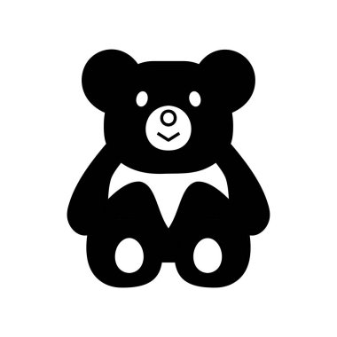 Oyuncak ayı simgesi düz-Illüstrasyon yalıtılmış vektör işareti