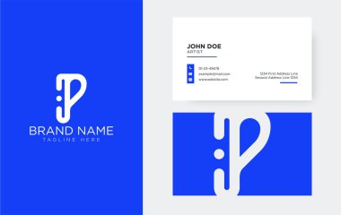 Temiz kartviziti ile lüks harf P logosu