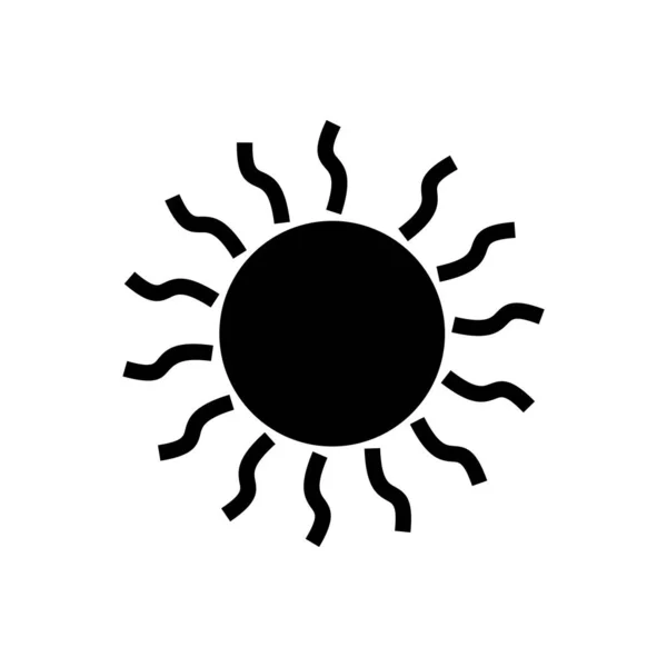 Sonnensymbol moderner Stil - flacher Vektor — Stockvektor