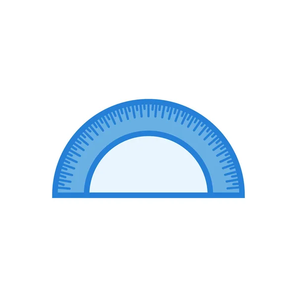 Protractor Vecteur Icône Bleue Colorée Icône Style Linéaire — Image vectorielle