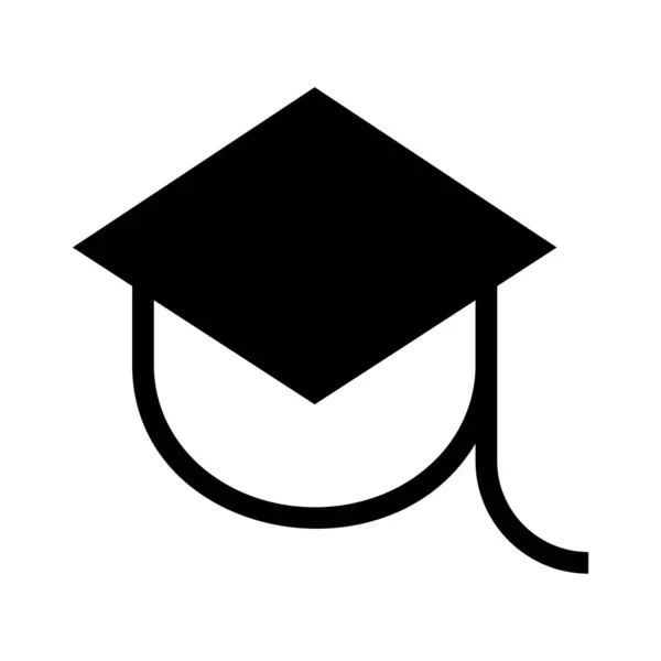 Icono de gorra de graduación - vector — Archivo Imágenes Vectoriales