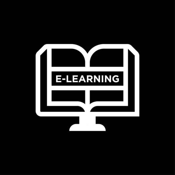 Learning Vektorsymbol Online Bildung Weiß — Stockvektor