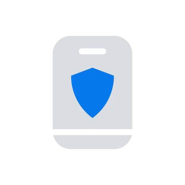 Icona Sicurezza Mobile Segno Protezione Smartphone — Vettoriale Stock