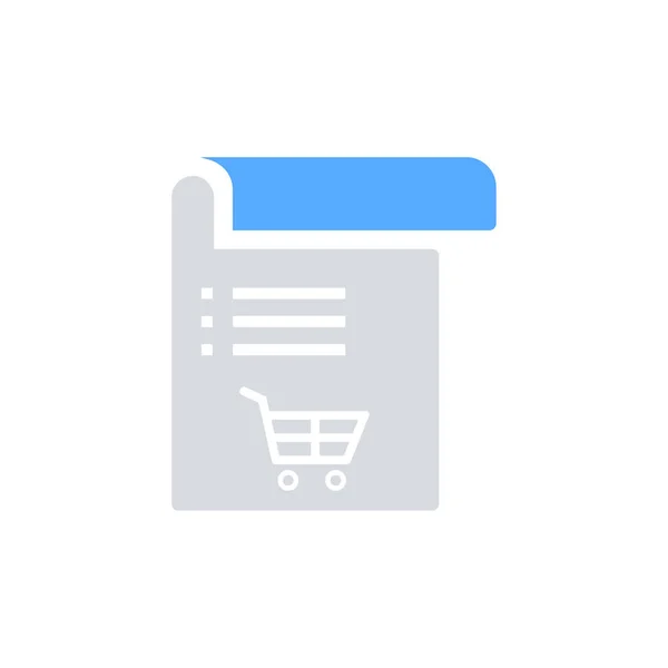 Icono del carrito de compras - vector de documento de carro — Vector de stock