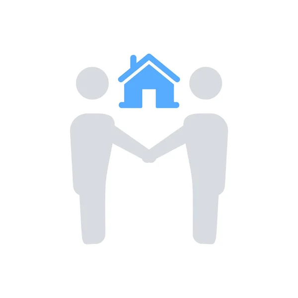 家の取引アイコン 不動産取引の記号 — ストックベクタ