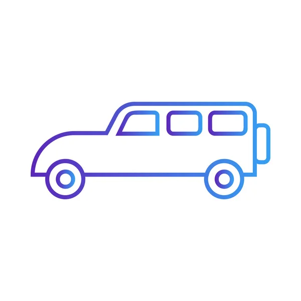 Coche Icono Plano Vector — Vector de stock