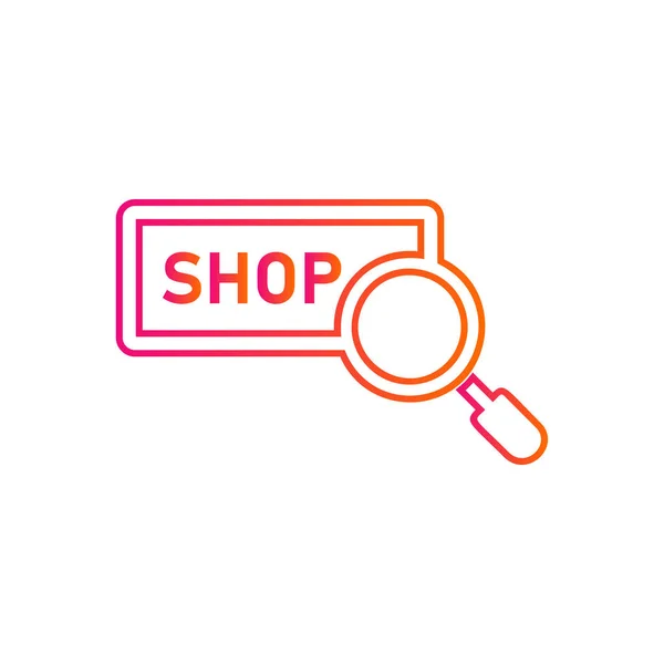 Búsqueda Tienda Icono Vector — Vector de stock