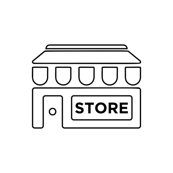 Icono Signo Tienda Vector Icono Compras — Vector de stock