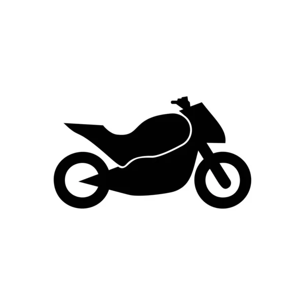 Motorkerékpár Motorkerékpár Szimbólum Ikon Fekete — Stock Vector