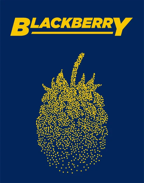 Blackberry Moderno Meio Tom Pôster Ponto Com Cores Brilhantes — Vetor de Stock