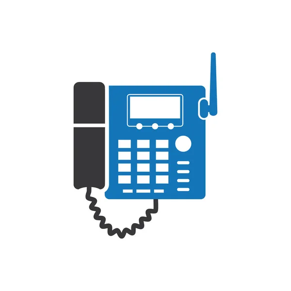 Biuro Telefon Ikona Wektor Znak Symbol Blue — Wektor stockowy