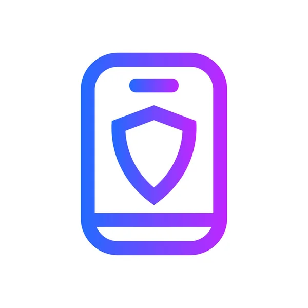 Εικονίδιο Ασφαλείας Κινητού Πινακίδα Προστασίας Smartphone — Διανυσματικό Αρχείο