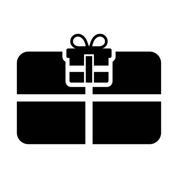 Gift card icon vector - shopping icon black — Stock Vector
