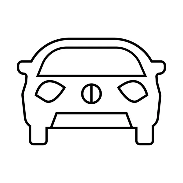 Значок Автомобіля Тонкої Лінії Білому Тлі — стоковий вектор