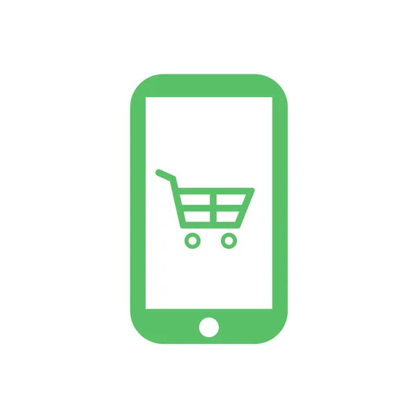 Shopping Cart Icon Mobile Vector — Stock Vector