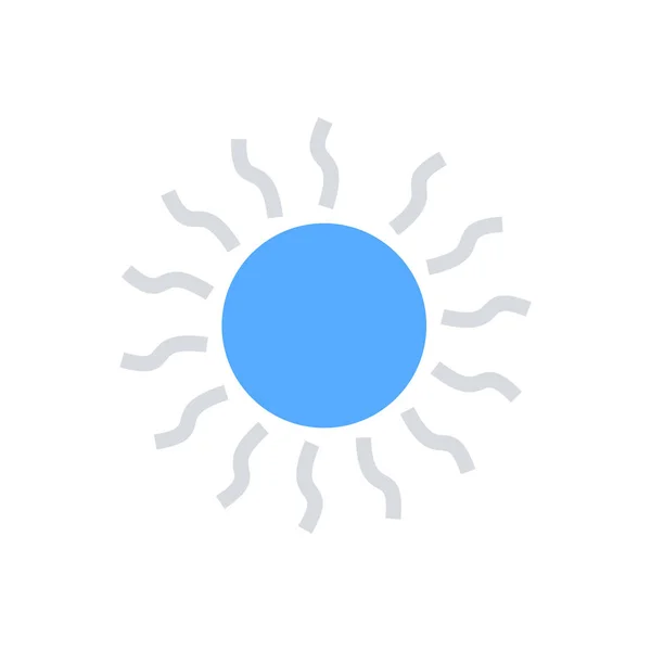 Güneş Simgesi Modern Tarzı Düz Vektör — Stok Vektör