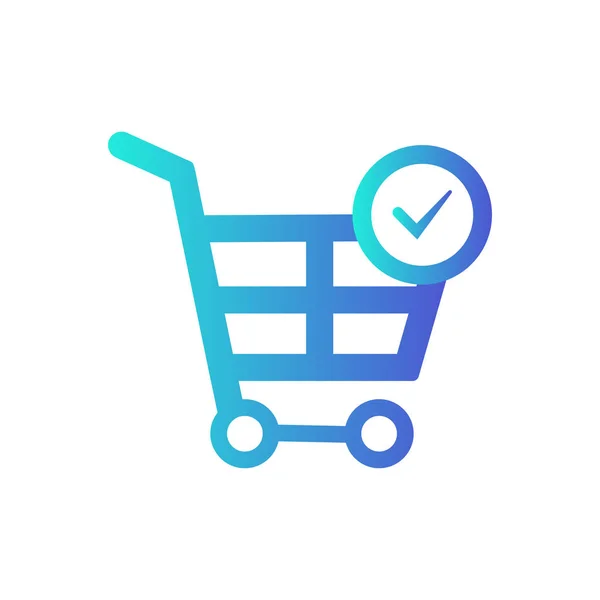 Gráfico Compras Estilo Plano Moda Icono Vector Gráfico Compras Marca — Vector de stock