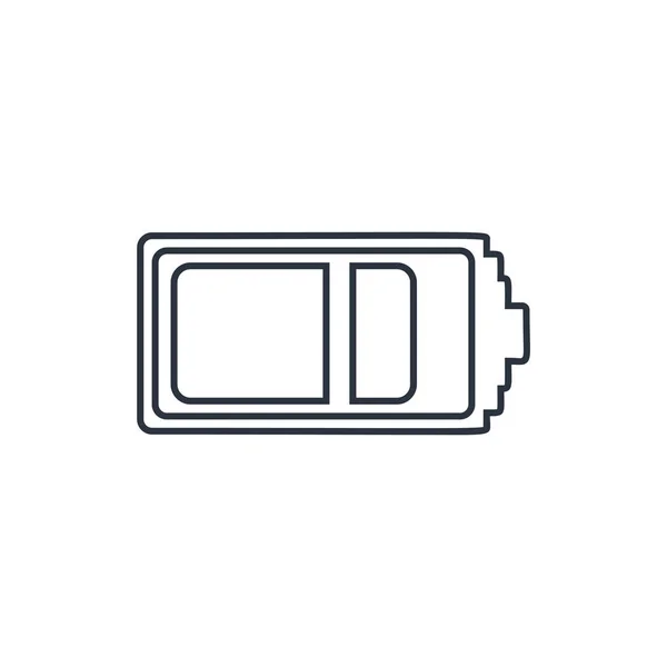 Vecteur Icône Batterie Signe — Image vectorielle