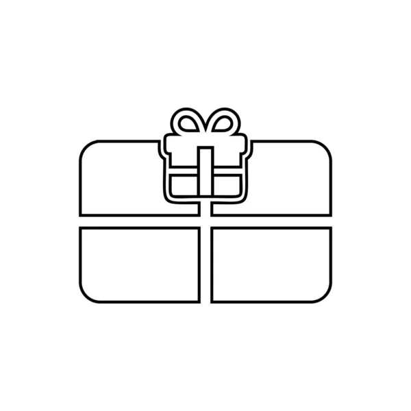 Geschenkkarte Symbol Vektor Einkaufsschild — Stockvektor