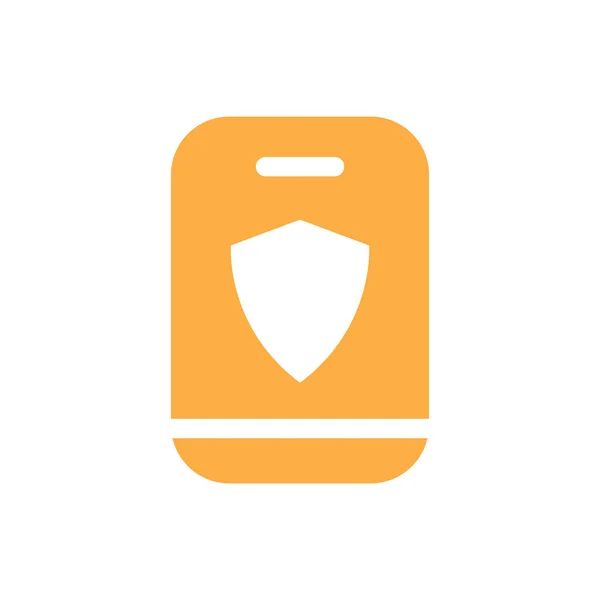 Ícone Segurança Móvel Sinal Proteção Smartphone — Vetor de Stock