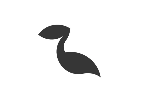 Icône Oiseau Minimaliste Modèle Logo Oiseau Vectoriel — Image vectorielle