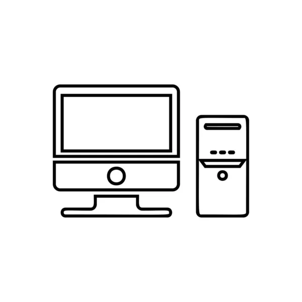 Computer Icon Vector Flat — Stock Vector