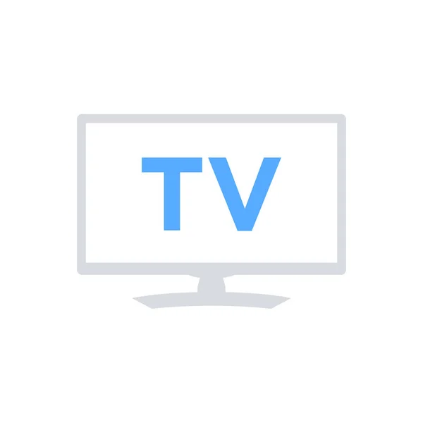 Televisie Icoon Vector Platte — Stockvector