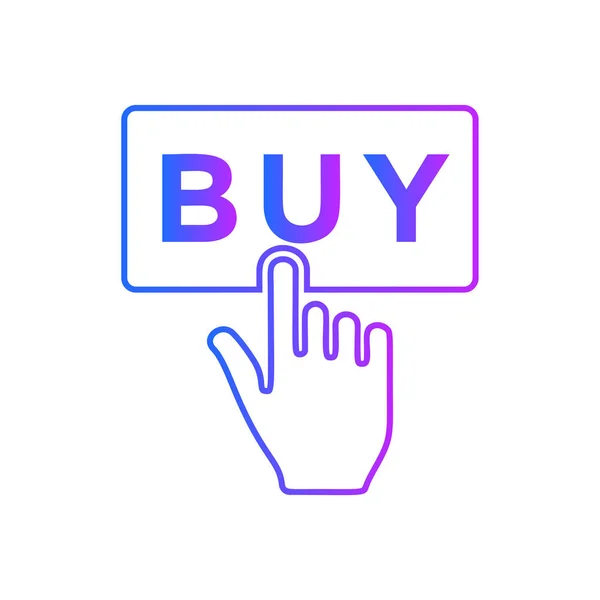 Finger Pointing Buy Sign Icon Commerce Sign Vector — Stock Vector