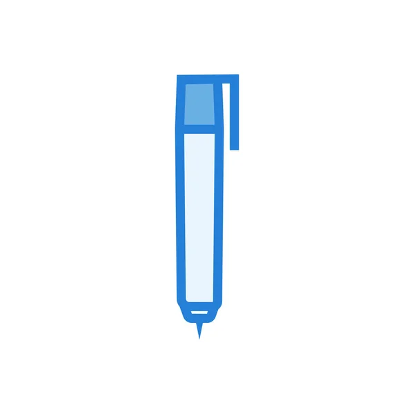 Εικονίδιο Γραμμής Πένας Μολύβι Περίγραμμα Περιγράμματος Μπλε — Διανυσματικό Αρχείο