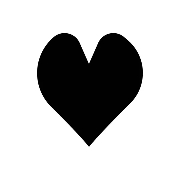 Serce Wektor Ikona Symbol Miłości Znak Walentynki — Wektor stockowy