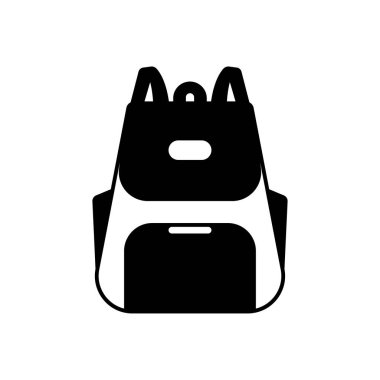 Sırt çantası simgesi - Çanta işaret vektörü