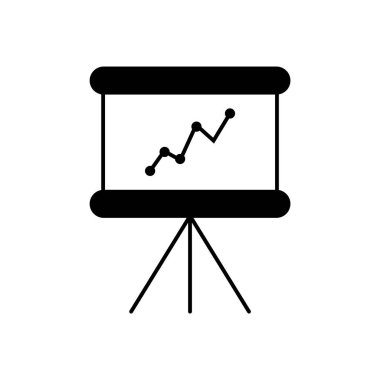 İş grafiği simgesi olan yönetim kurulu - vektör