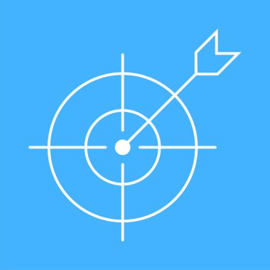 Başarılı ateş - Dart hedef hedef simgesi - vektör