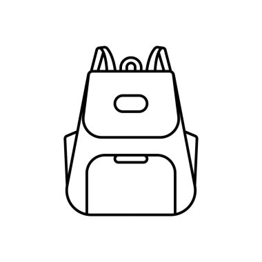 Sırt çantası simgesi - Çanta işaret vektörü