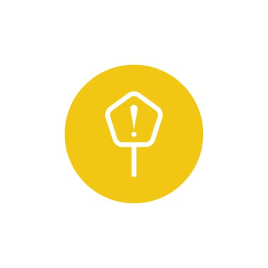 Yol işareti simgesi - uyarı yol işareti vektörü