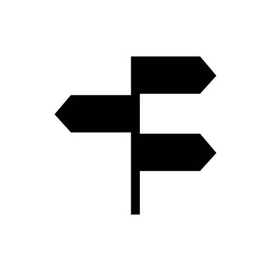 Yol işareti simgesi - vektör