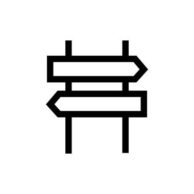 Yol işareti simgesi - vektör