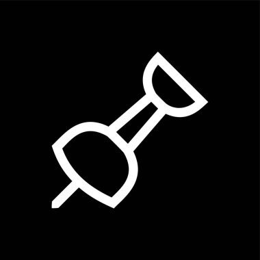 Push pin simgesi - vektör