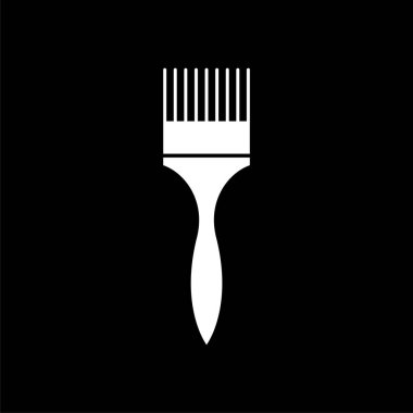 Fırça simgesi - Fırça işareti vektörü boya