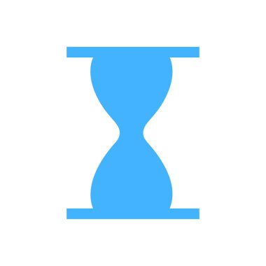 Kum saati simgesi vektörü - Düz