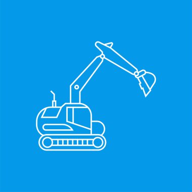 Ekskavatör simgesi - Ekskavatör makinesi simgesi vektörü