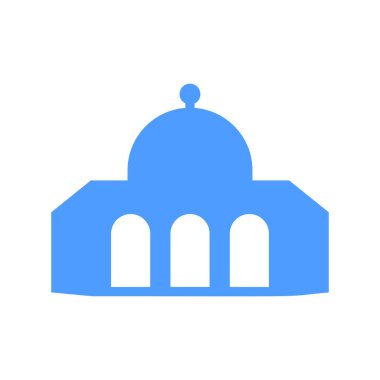 Cami simgesi vektör - İslami dua evi işareti