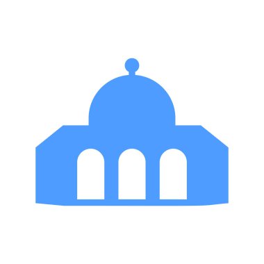 Cami simgesi vektör - İslami dua evi işareti