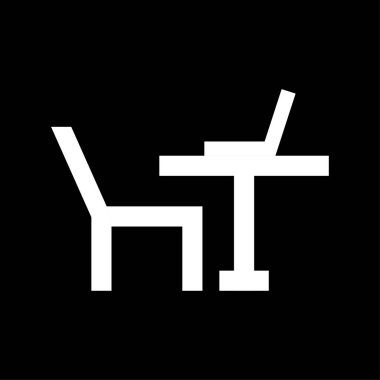 Office işyeri simgesi - İşyeri işaret vektörü