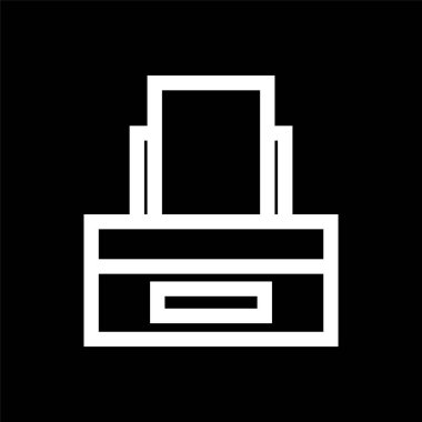 Yazıcı simgesi vektörü - Faks işareti