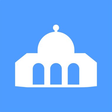 Cami simgesi vektör - İslami dua evi işareti