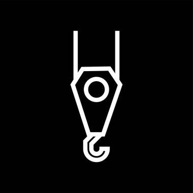 Vinç kanca işareti simgesi - vektör