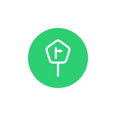 Yol işareti simgesi - yol uyarı işareti - vektör