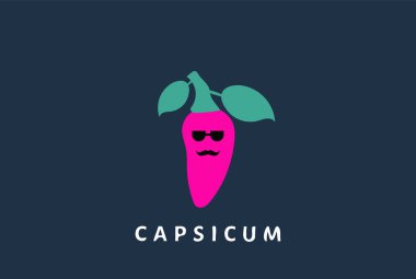 Titreşimli renklerle düz capsicum illüstrasyon