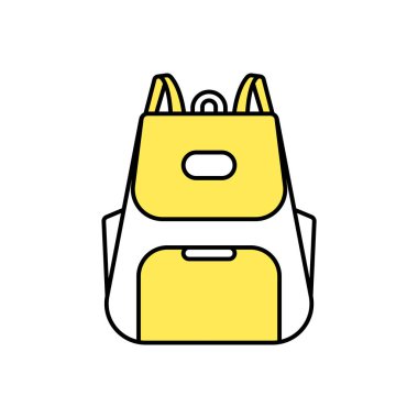 Sırt çantası simgesi - Çanta işaret vektörü